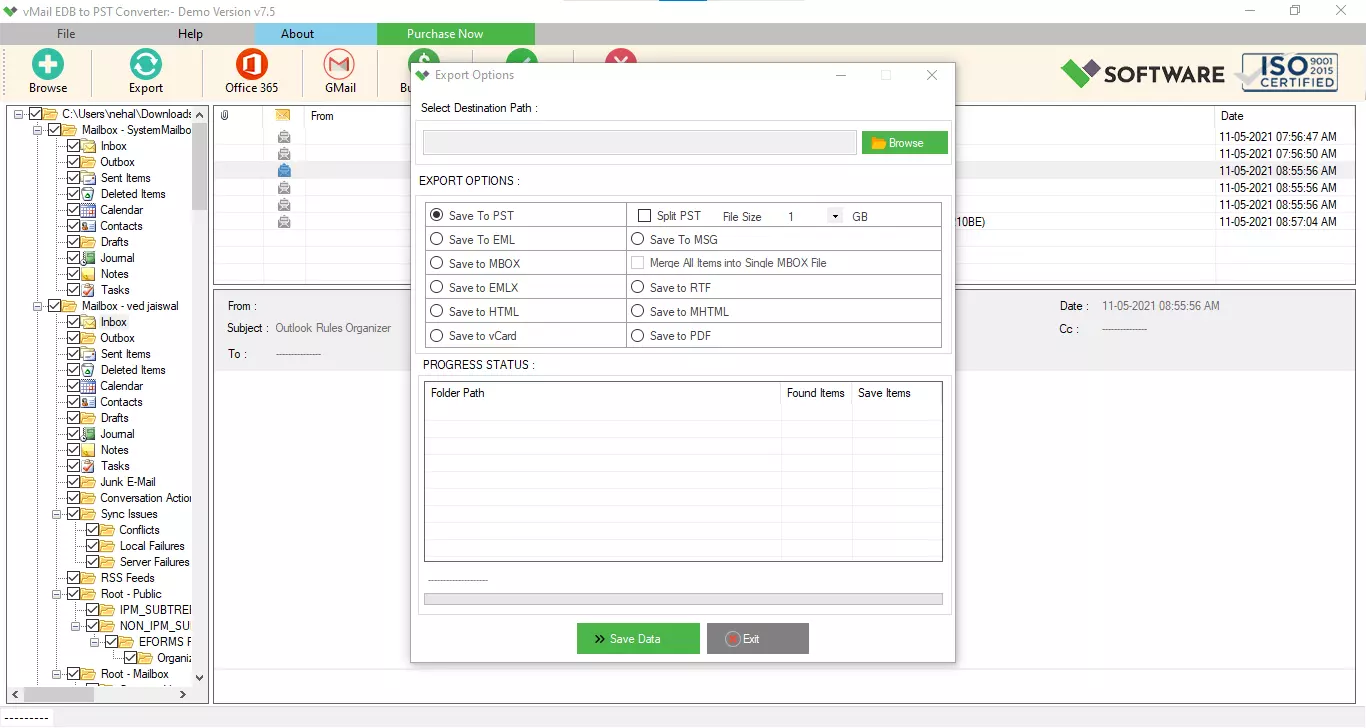 Easily Microsoft Exchange to Outlook by Microsoft EDB to PST Tool