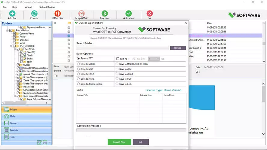 Repair an OST File with OST to PST Repair Tool