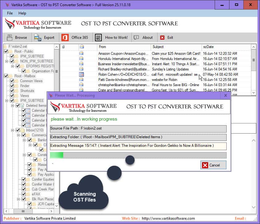 Exchange OST to PST Converter