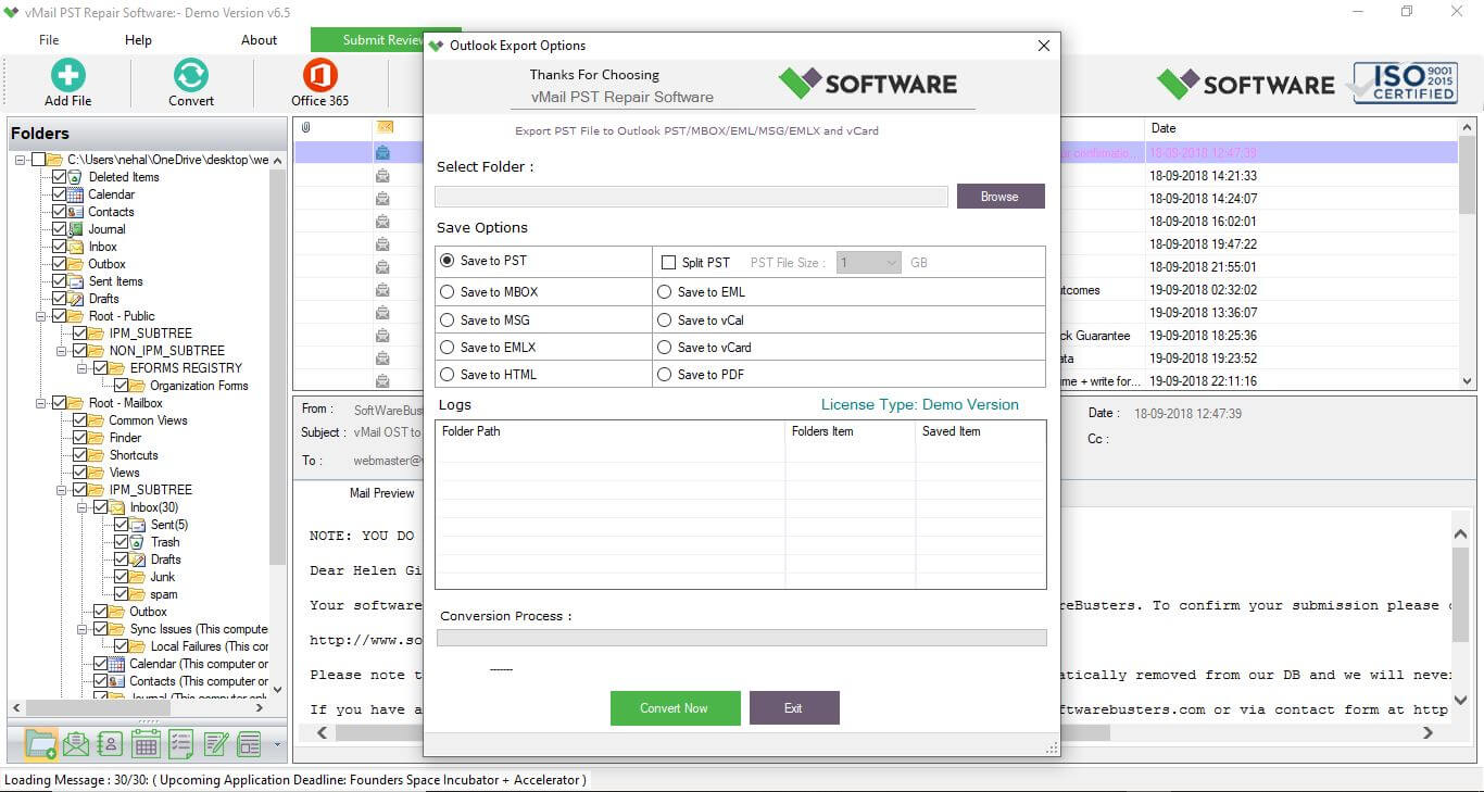 MS Outlook PST to EML Converter Tool to Convert PST to EML